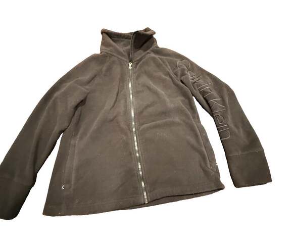 Calvin Klein Other - Calvin Klein Performance Mens L Black Fleece Full Zip Jacket Logo Sleeve